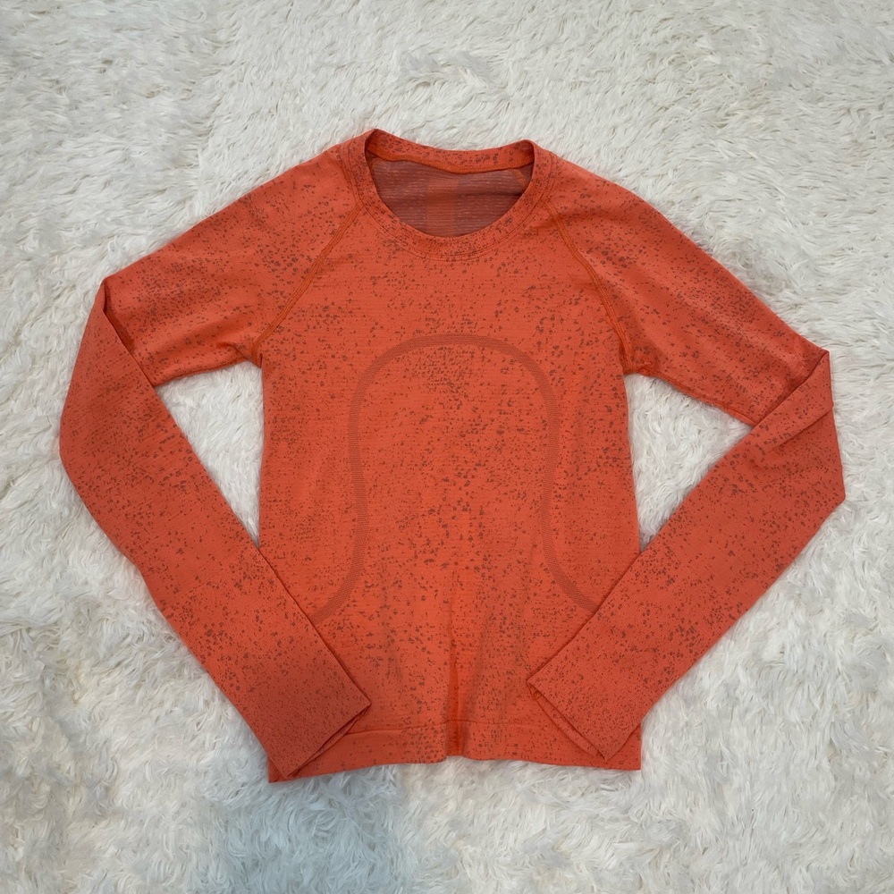 Swiftly race length long sleeve Distorted Noise Highlight Orange